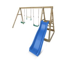 Winston 4-Station Wooden Swing Set with Slide